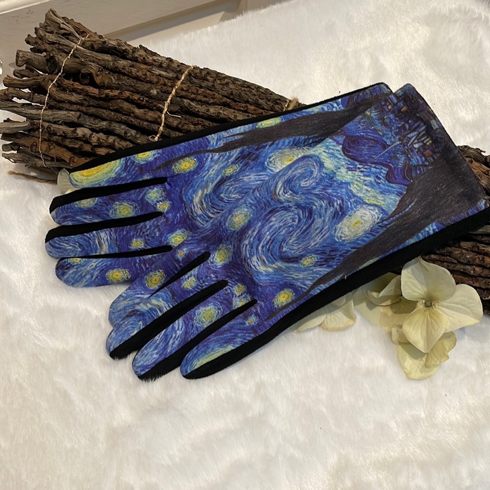 #104 Women’s Van Gogh Microfiber Stretch Super Soft Gloves